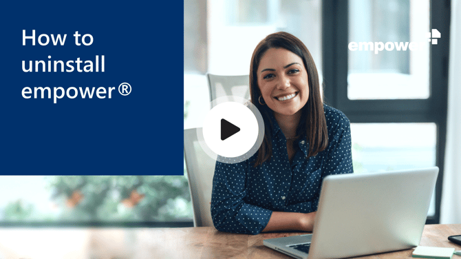 How to uninstall empower