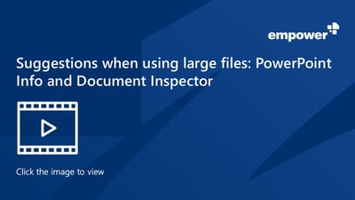 PPT info and Document Inspector