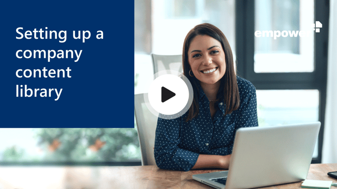 Setting up a company content library