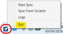 Exit sync