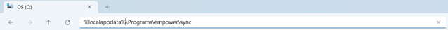 File explorer sync location