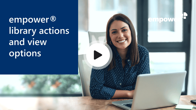 Library actions and views
